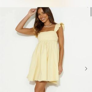 Hello Molly Yellow mini  Dress